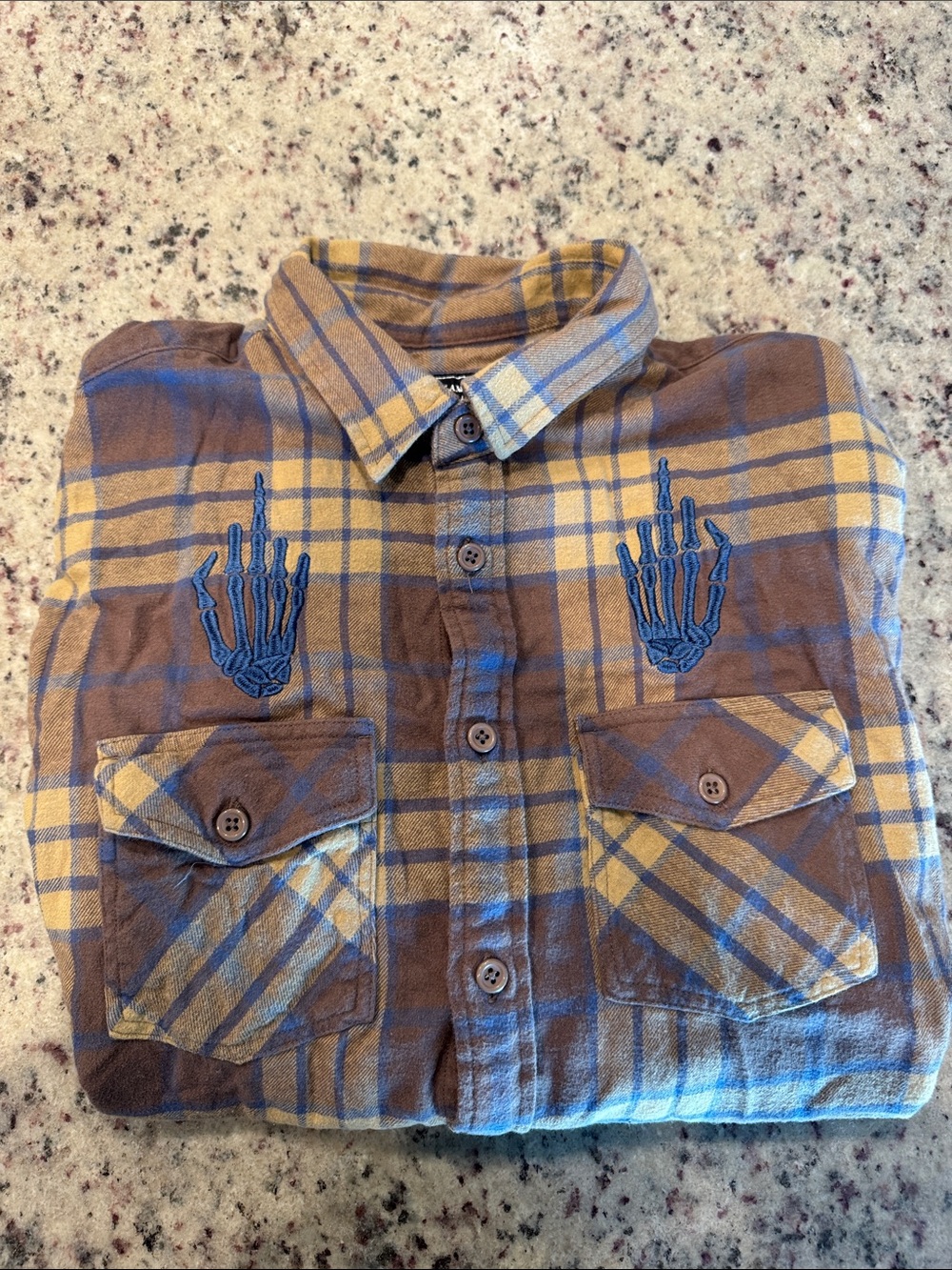 Supreme Hysteric plaid ButtonUp Shirt with Skeleton